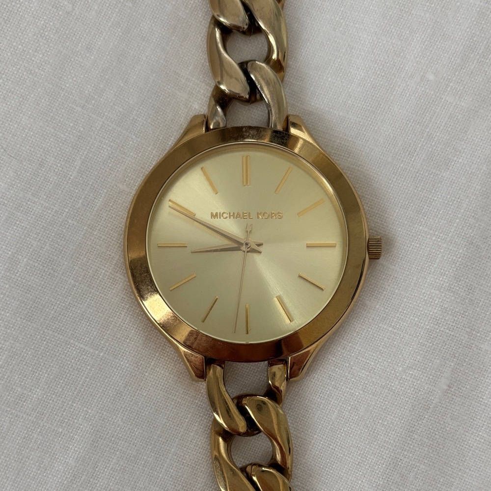 Michael Kors Gold-Tone Chain Watch